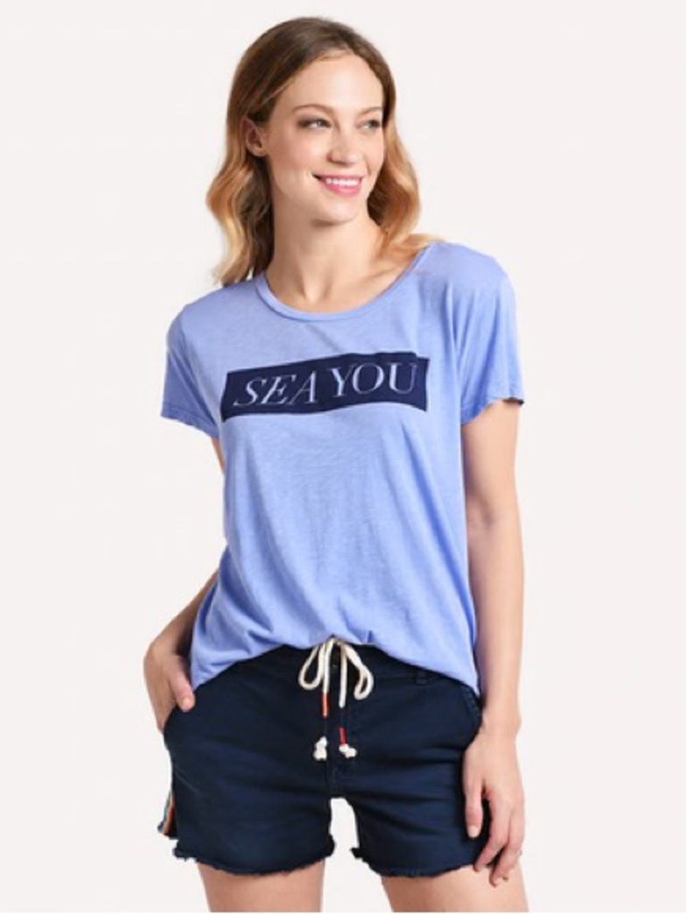 Sundry Lavender Blue 'SEA YOU' Graphic Short Sleeve Tee